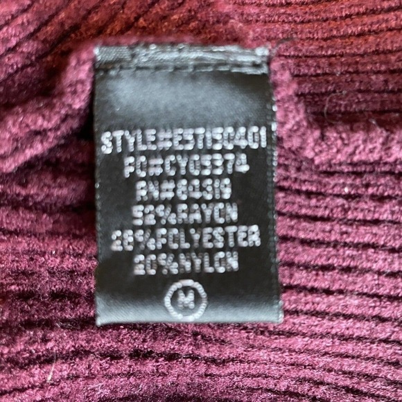 Cyrus Pullover Sweater Berry, Purple Aubergine Eggplant Burgundy Classic Knit M - Picture 5 of 11